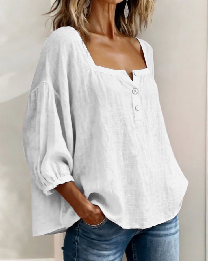 HARPER | SQUARE NECK PUFF SLEEVE BLOUSE