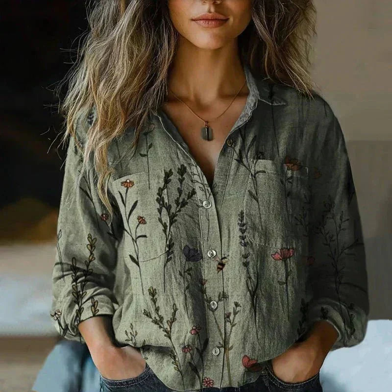 OLIVIA | VINTAGE PRINTED BLOUSE
