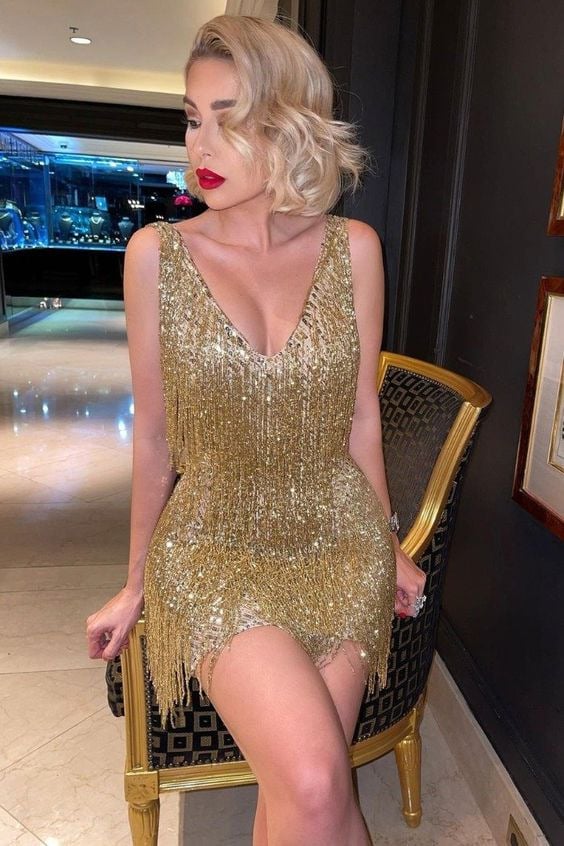 LEANN | ELEGANT FRINGE PARTY DRESS