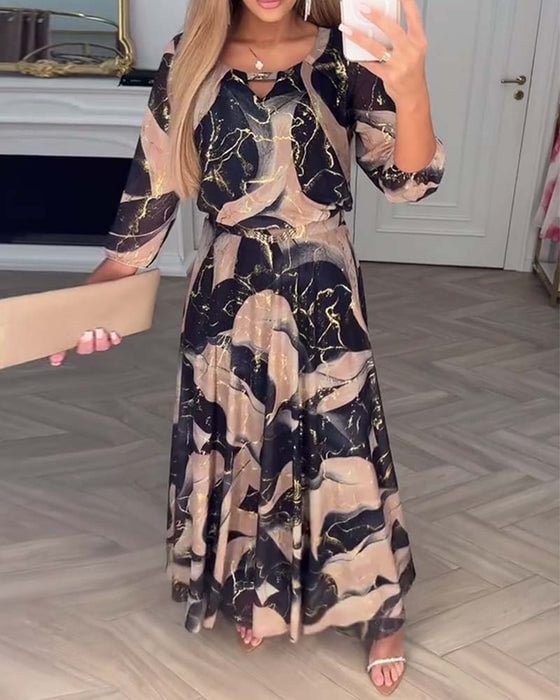 CELESTE | PRINTED ELEGANT DRESS