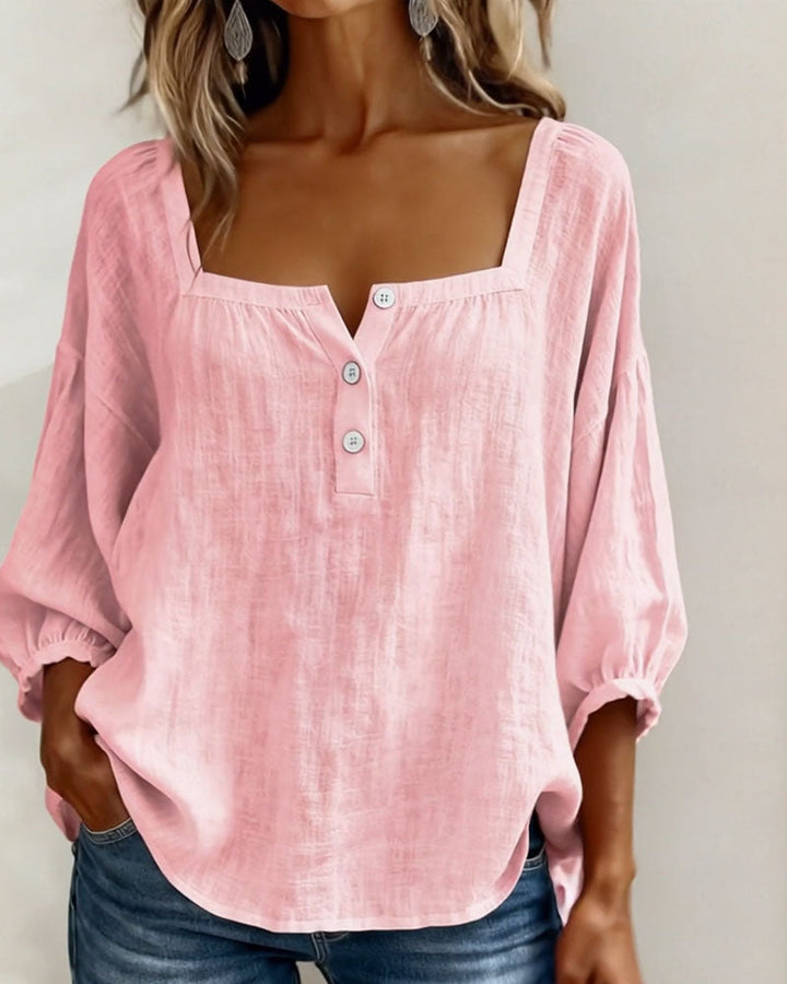 HARPER | SQUARE NECK PUFF SLEEVE BLOUSE