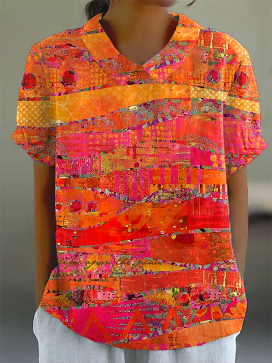 ISLA | ABSTRACT PRINT SHIRT