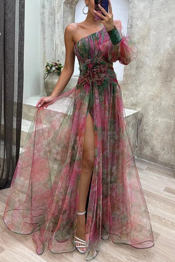 GRACE | SUMMER ESCAPE BEAUTY FLORAL PLEATED MAXI DRESS