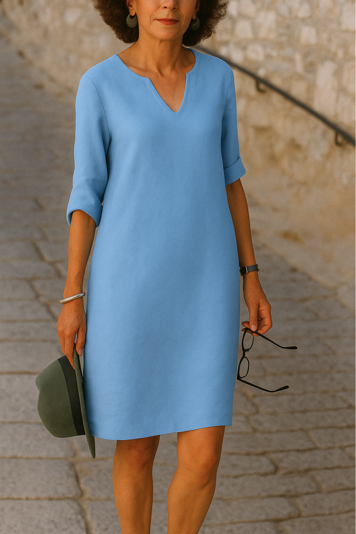 IDA | ELEGANT V-NECK DRESS