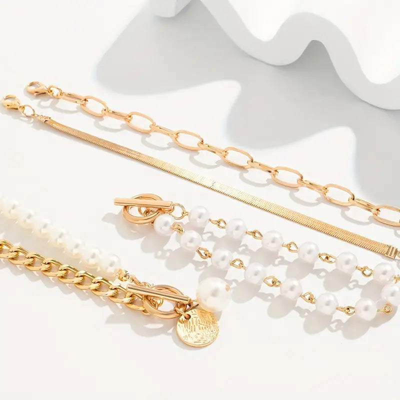 CLEMENTINE | LUXE LAYERED PEARL BRACELET SET