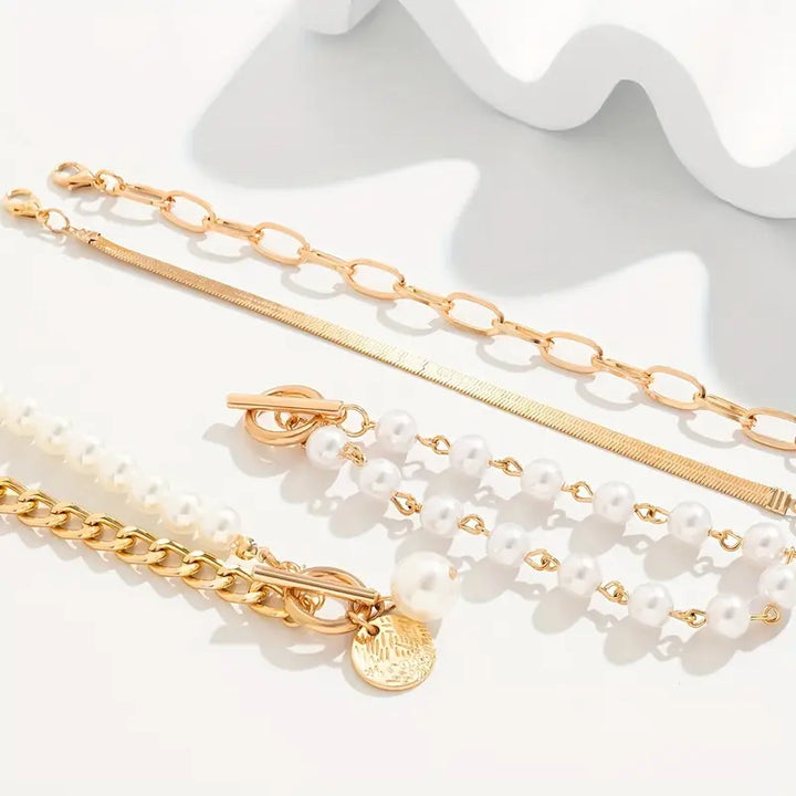 CLEMENTINE | LUXE LAYERED PEARL BRACELET SET