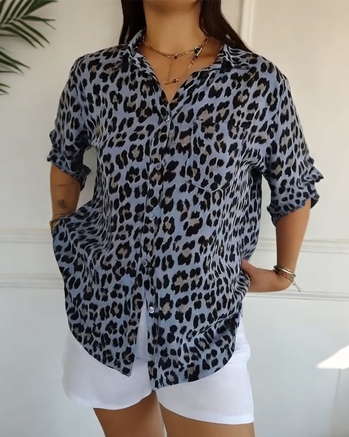 MIA | LEOPARD PRINT FASHION BLOUSE