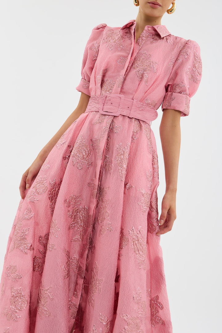 ARIA | DRESS WITH SHORT PUFF SLEEVES