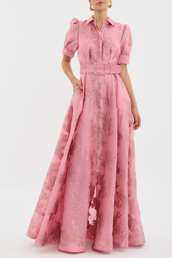 ARIA | DRESS WITH SHORT PUFF SLEEVES