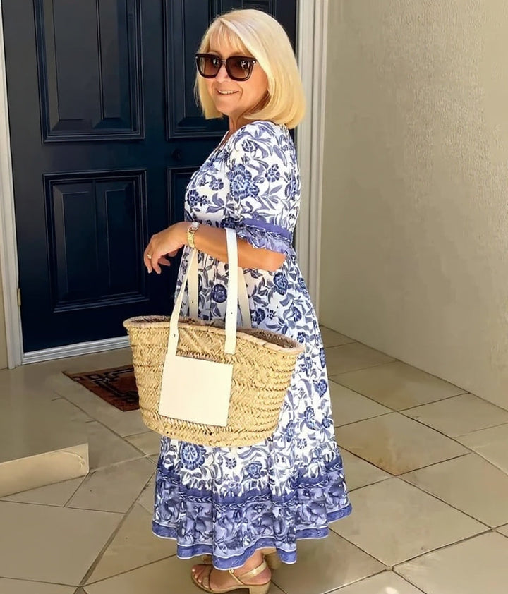 ELLY │ EMILY ELEGANT FLORAL DRESS WITH A BREEZY VIBE