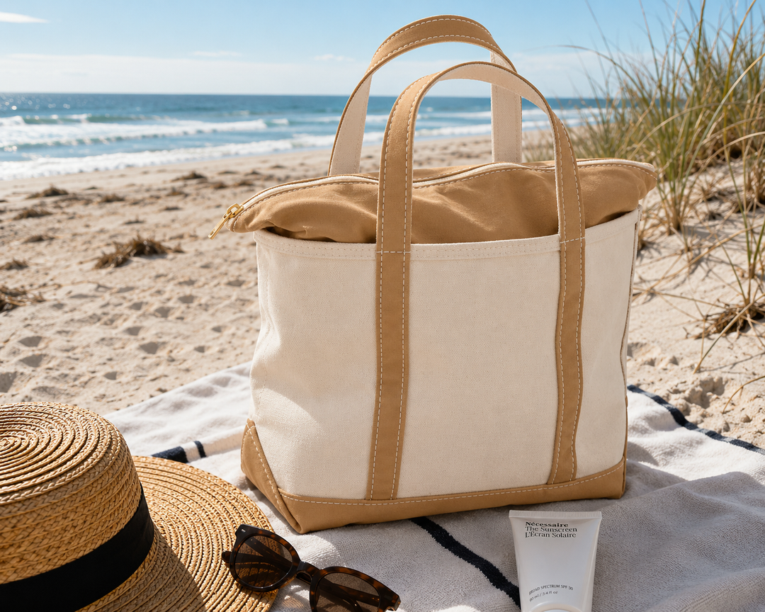 SANDY | ZIP TOP BEACH TOTE BAG