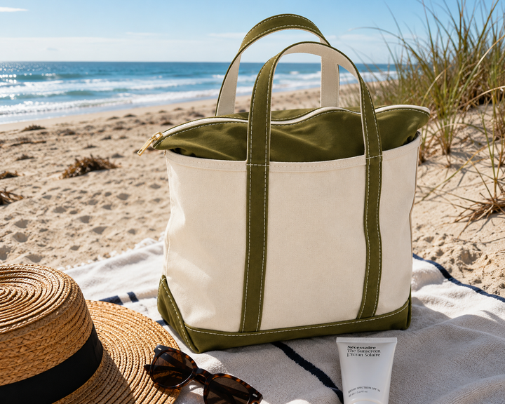SANDY | ZIP TOP BEACH TOTE BAG