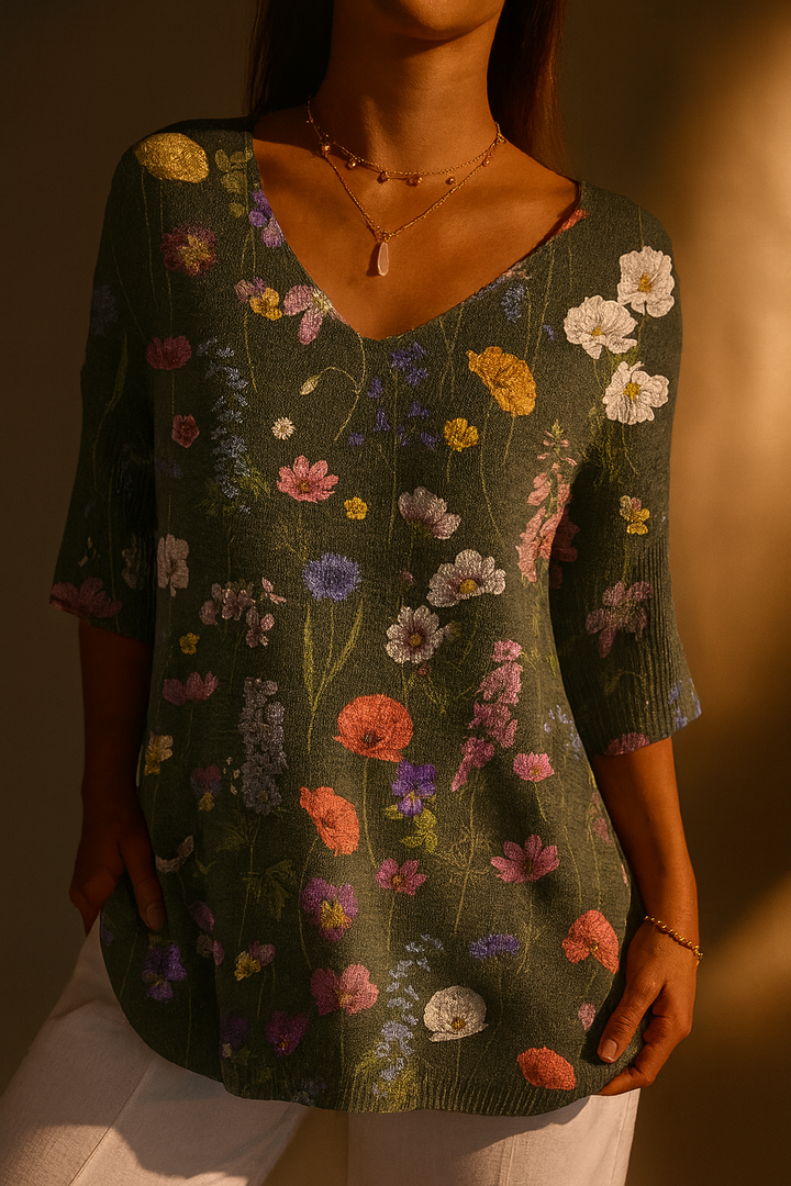 GRACE | VIBRANT SPRING BOTANICAL GARDEN PATTERN PRINTED WOMEN&