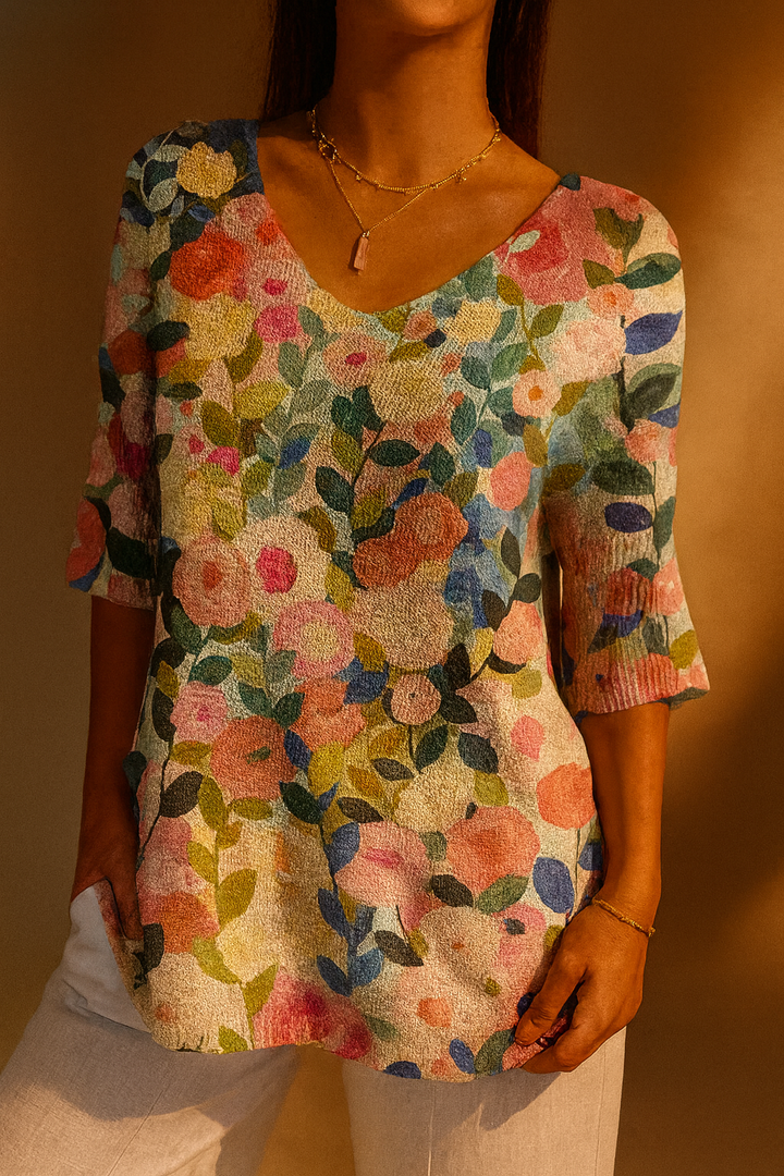 LUCY | COLORFUL SPRING FLORAL GARDEN PRINTED WOMEN&
