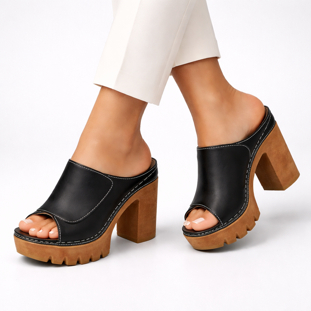 GENEVA | PLATFORM BLOCK HEEL MULE