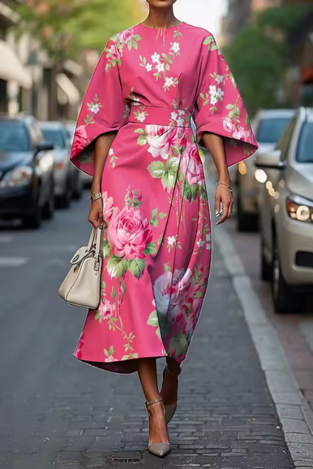 LORETTA | ELEGANT FLORAL DRESS