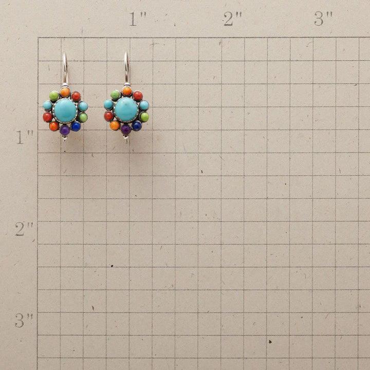 PENELOPE | CHIC MULTI-COLOURED TURQUOISE HOOP EARRINGS
