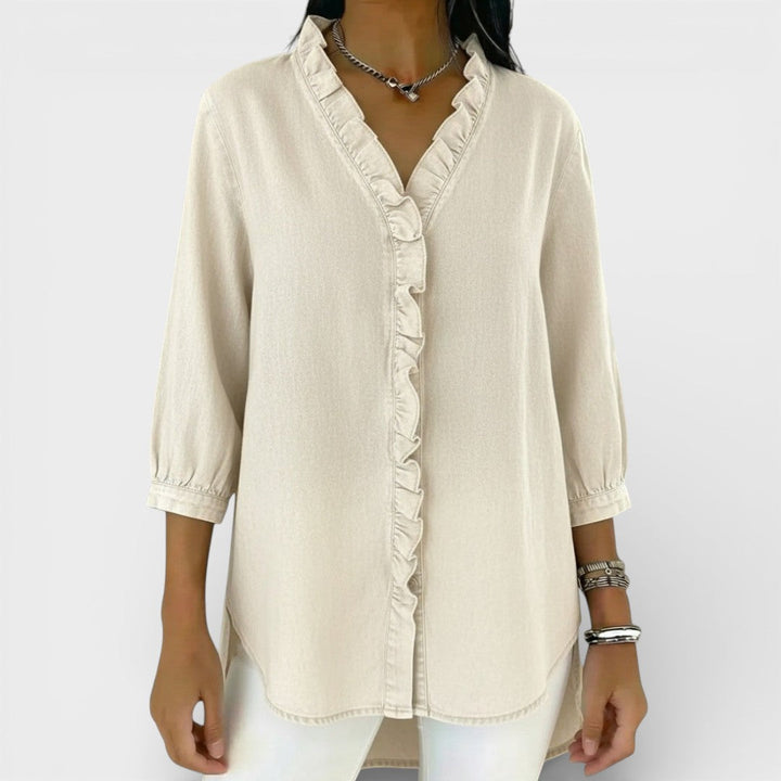 HEATHER | ELEGANT RUFFLED BLOUSE