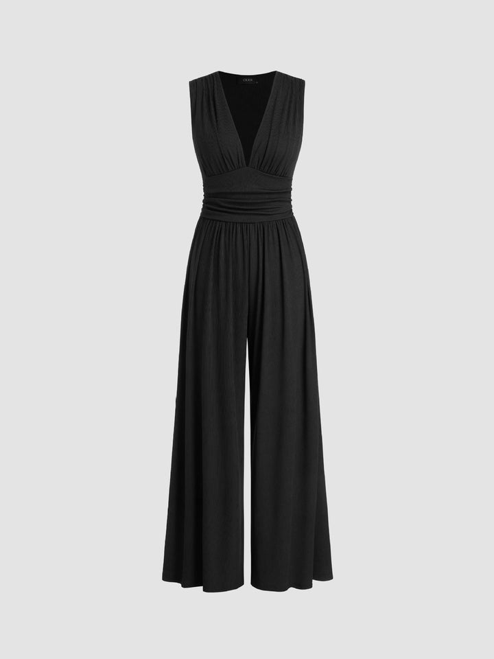 DEANNA | CHIC SLEEVELESS WIDE-LEG JUMPSUIT