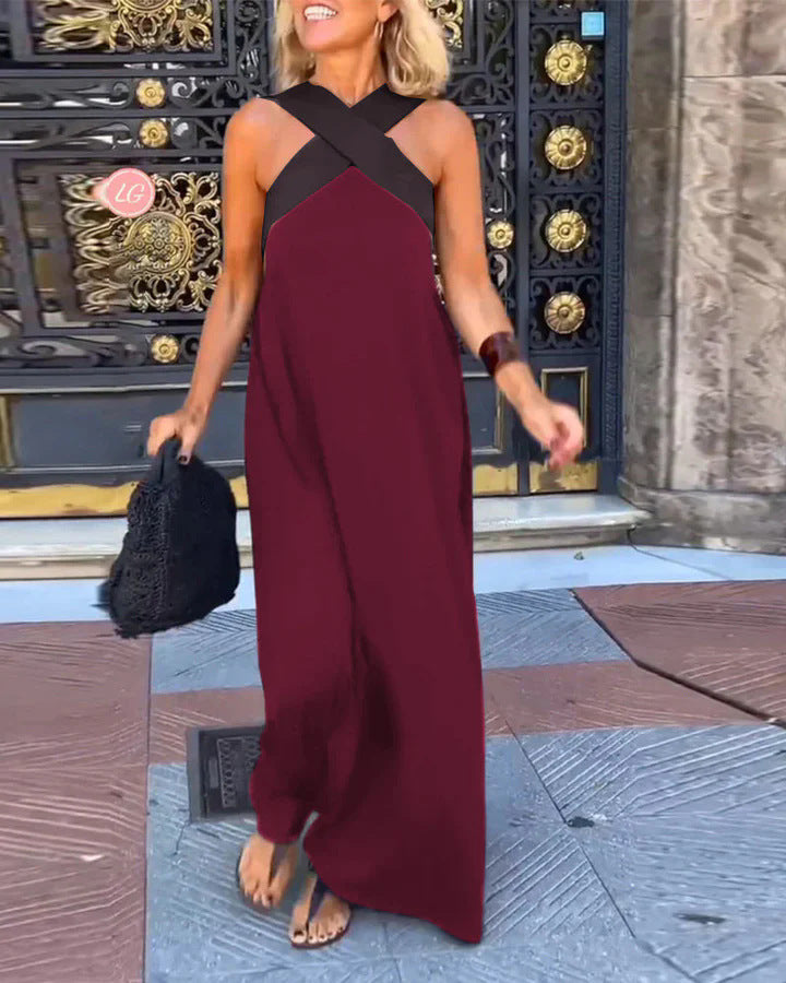 DONNA | CROSSOVER CUT DRESS