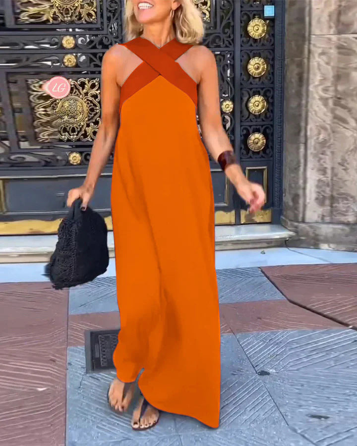 DONNA | CROSSOVER CUT DRESS