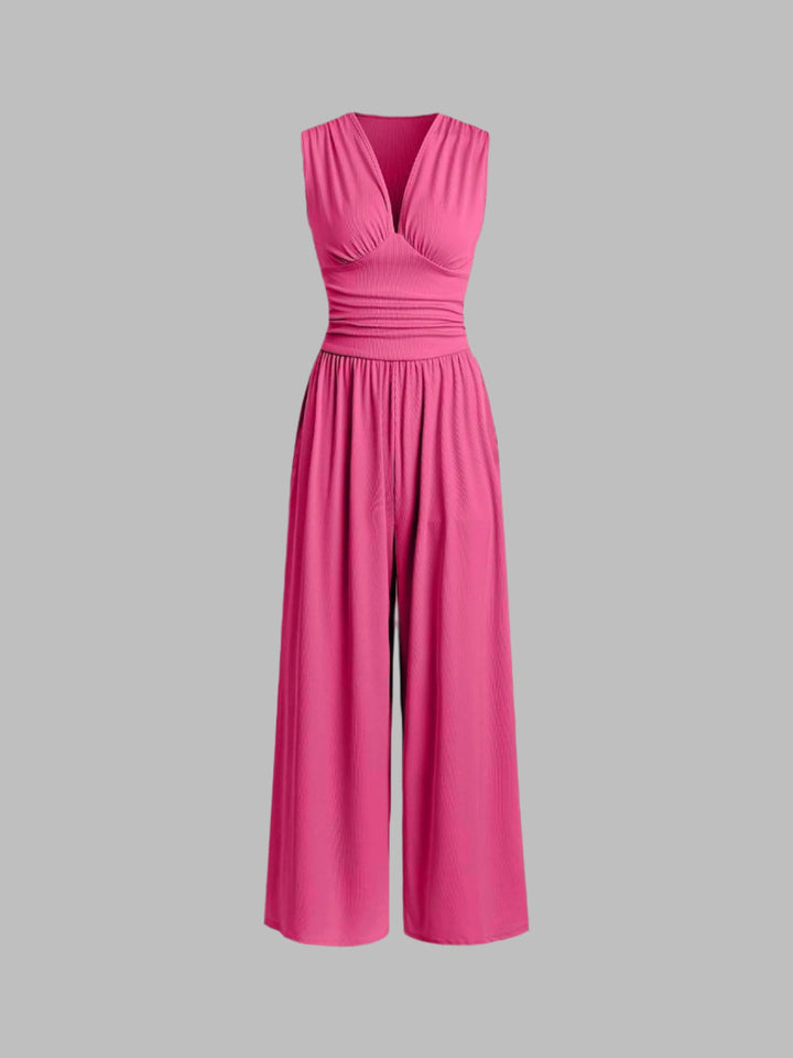 DEANNA | CHIC SLEEVELESS WIDE-LEG JUMPSUIT