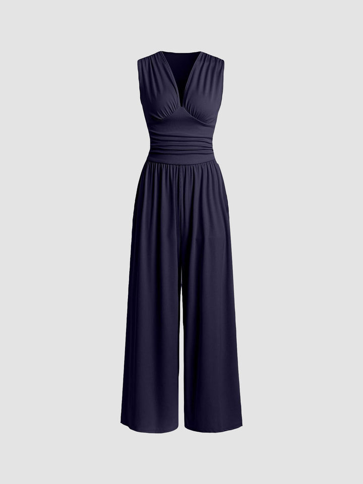 DEANNA | CHIC SLEEVELESS WIDE-LEG JUMPSUIT