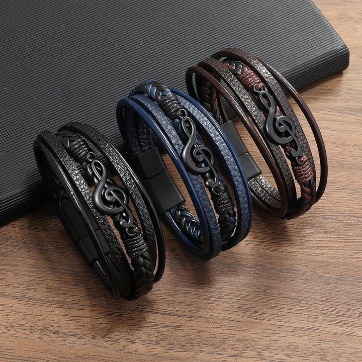 ROXANNE | LEATHER BRACELET FOR MUSIC LOVERS