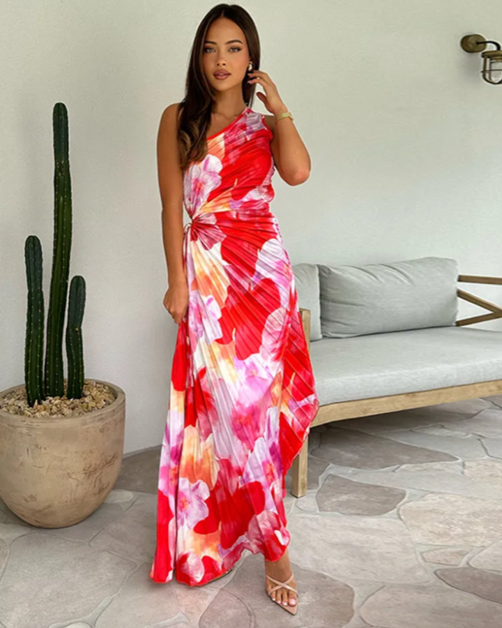 ADELINE | VIBRANT TROPICAL EVENING DRESS