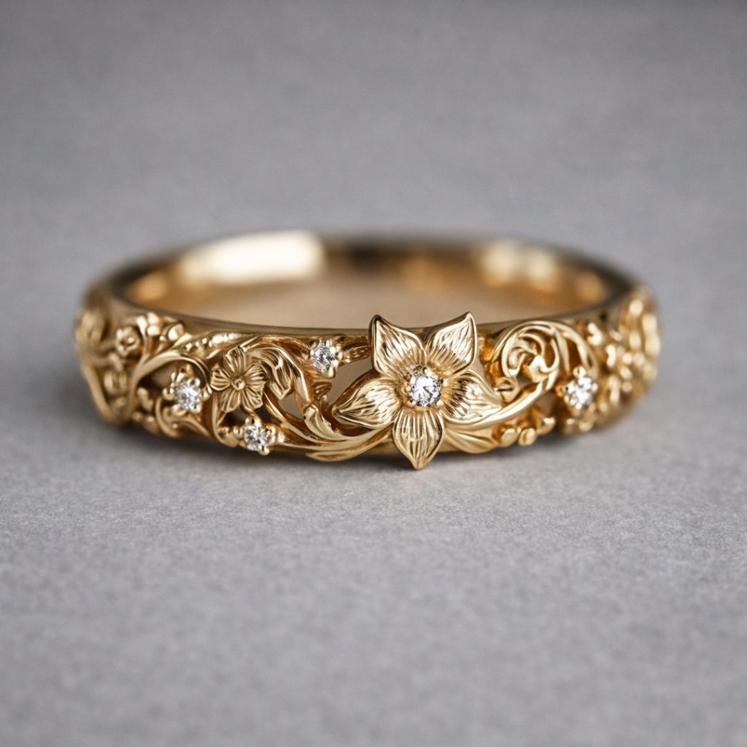 DAISY | RADIANT FLORAL GOLD RING