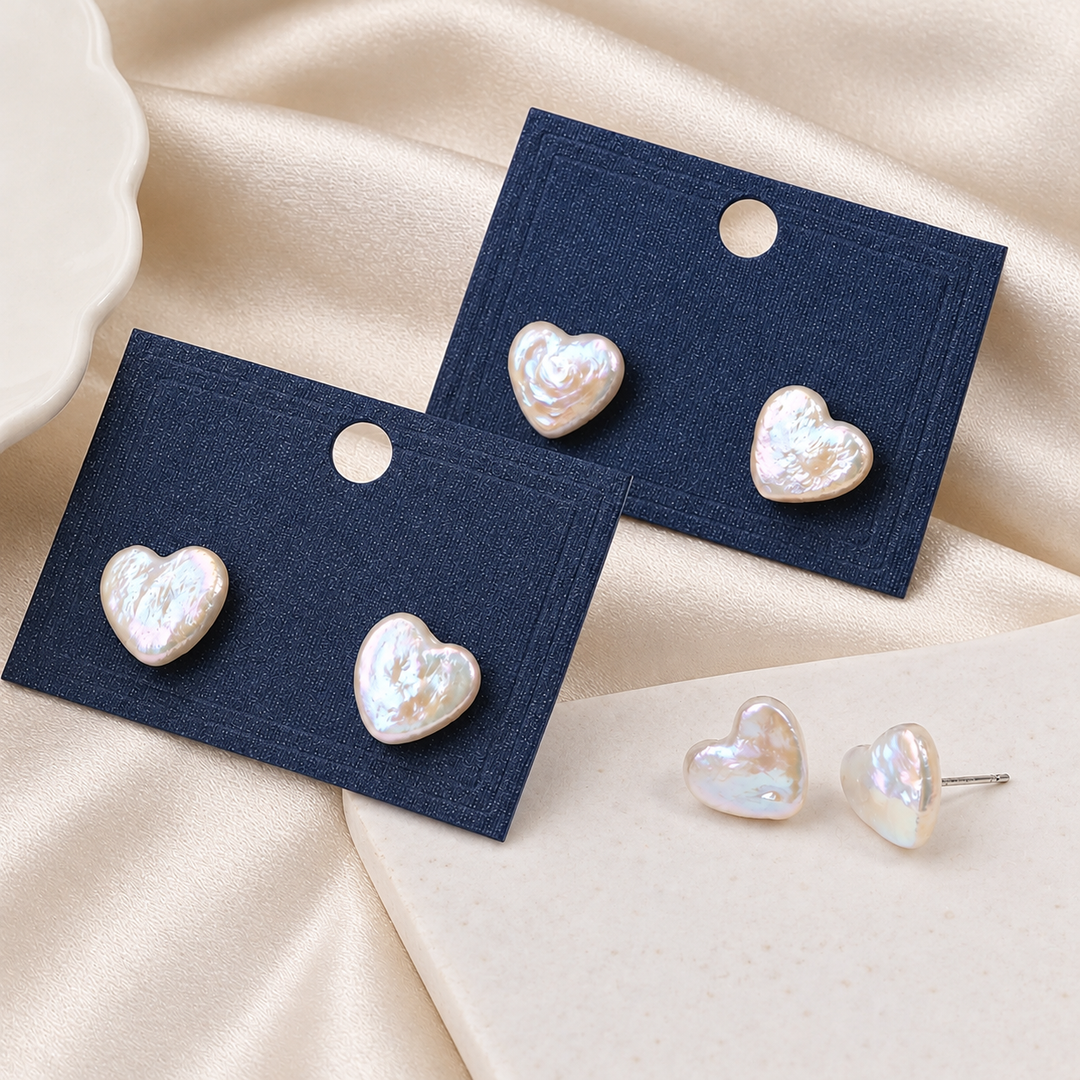 AMELIA | PREMIUM PEARL HEART EARRINGS