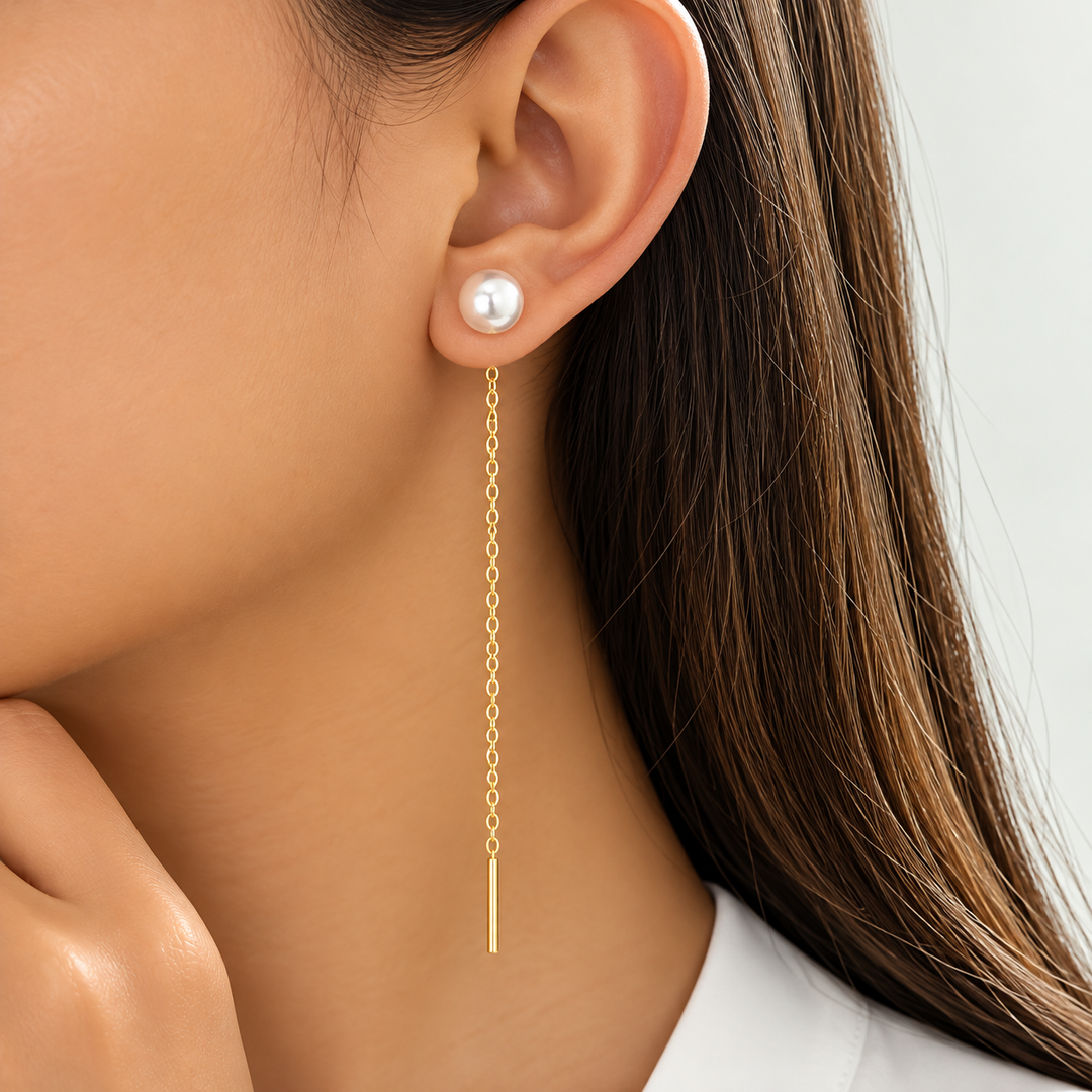 PRUDENCE | LONG TASSEL PEARL EARRINGS