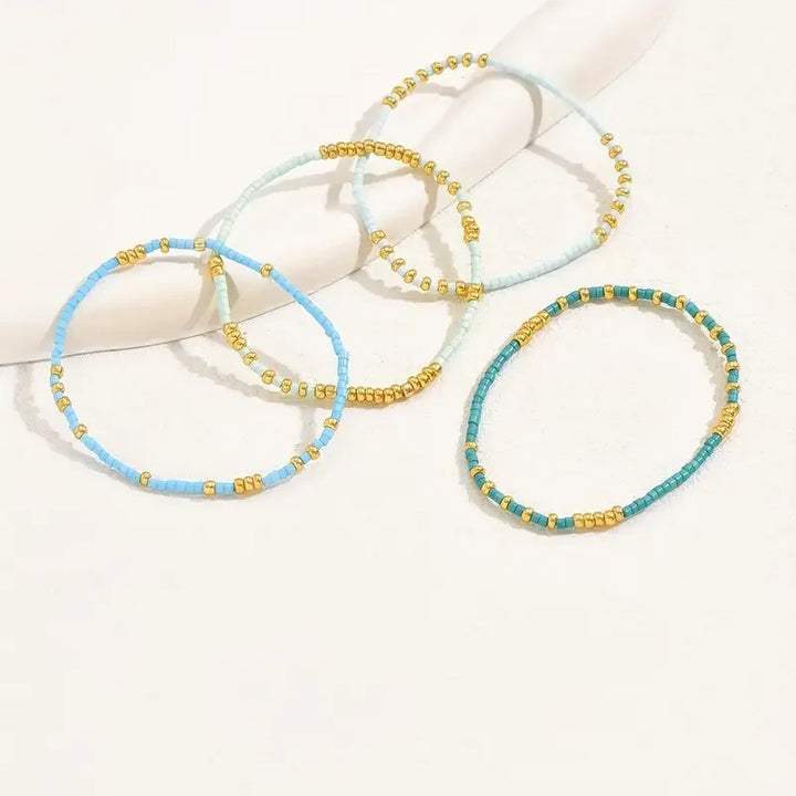 ZARA | CHIC BOHEMIAN TURQUOISE BEADED BRACELET SET