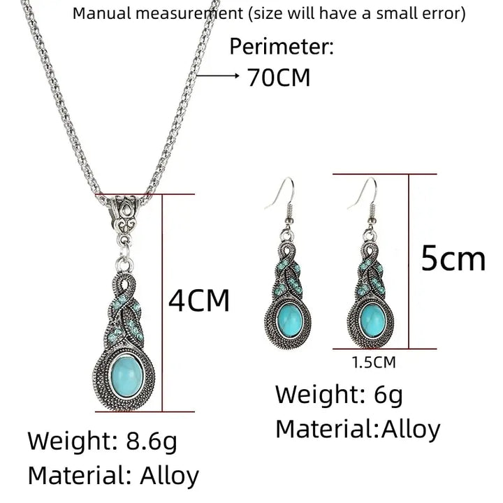 MADISON | VINTAGE TURQUOISE STONES JEWELLERY SET
