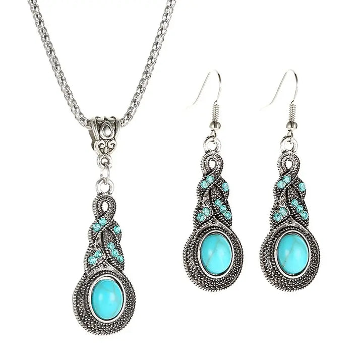 MADISON | VINTAGE TURQUOISE STONES JEWELLERY SET