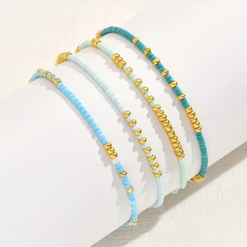 ZARA | CHIC BOHEMIAN TURQUOISE BEADED BRACELET SET