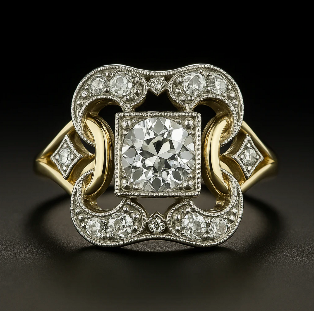 SOPHIA | VINTAGE ZIRCONIA GOLD RING