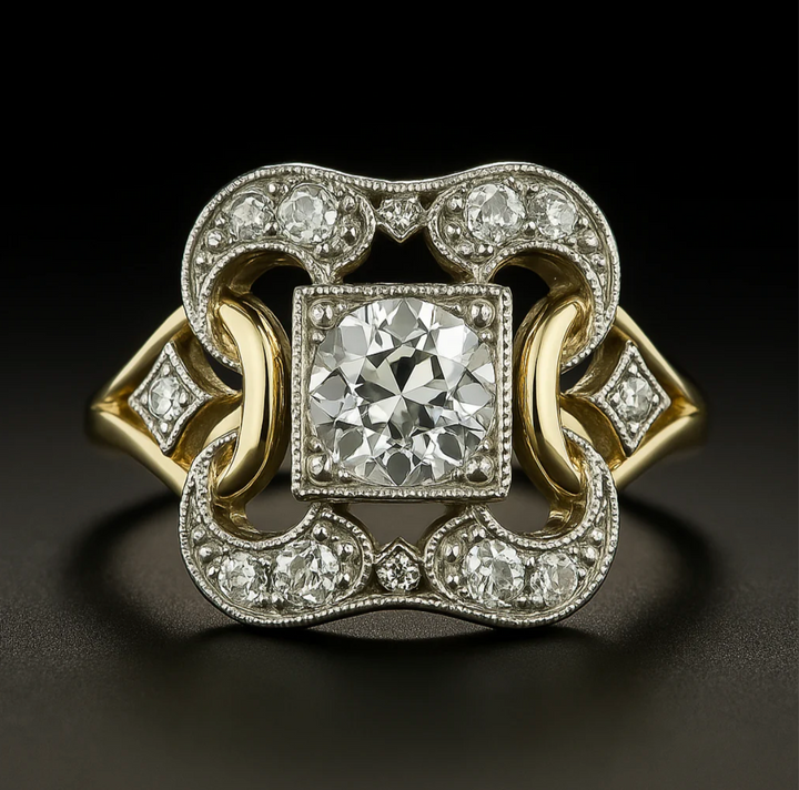 SOPHIA | VINTAGE ZIRCONIA GOLD RING