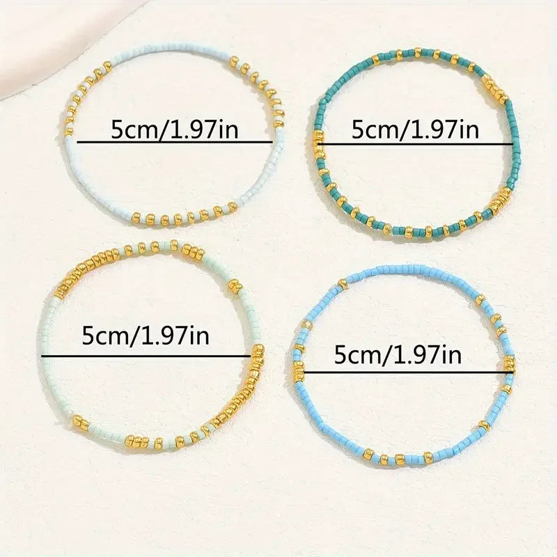 ZARA | CHIC BOHEMIAN TURQUOISE BEADED BRACELET SET
