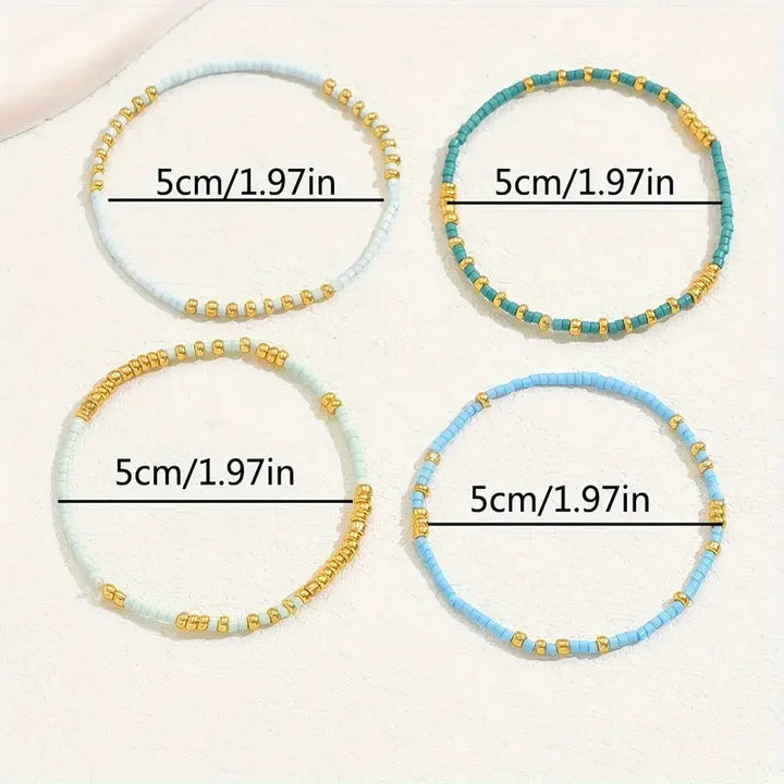 ZARA | CHIC BOHEMIAN TURQUOISE BEADED BRACELET SET