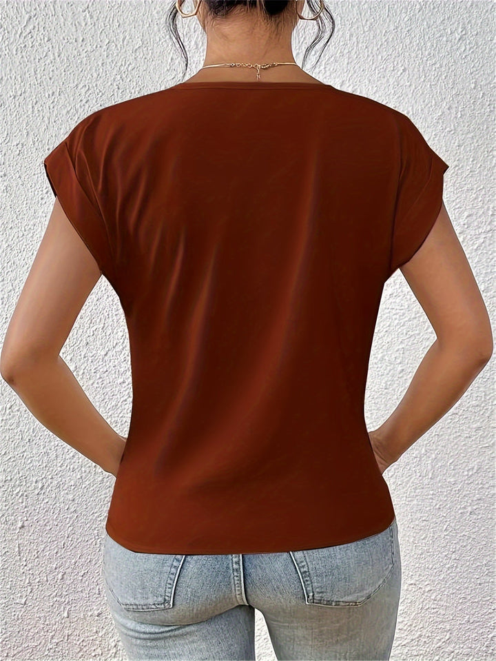 ALICE | FLOWING V-NECK BLOUSE