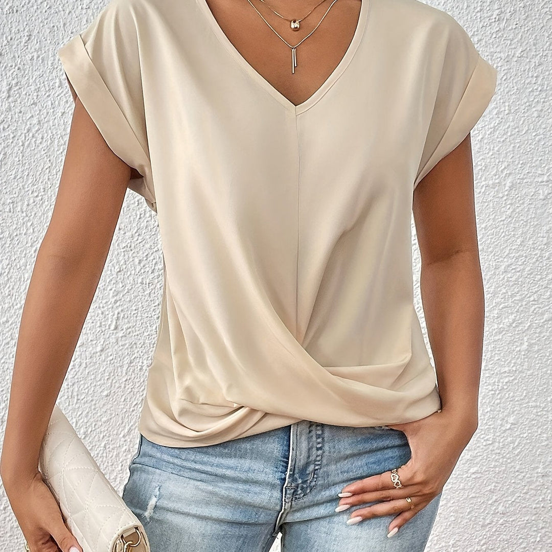 ALICE | FLOWING V-NECK BLOUSE