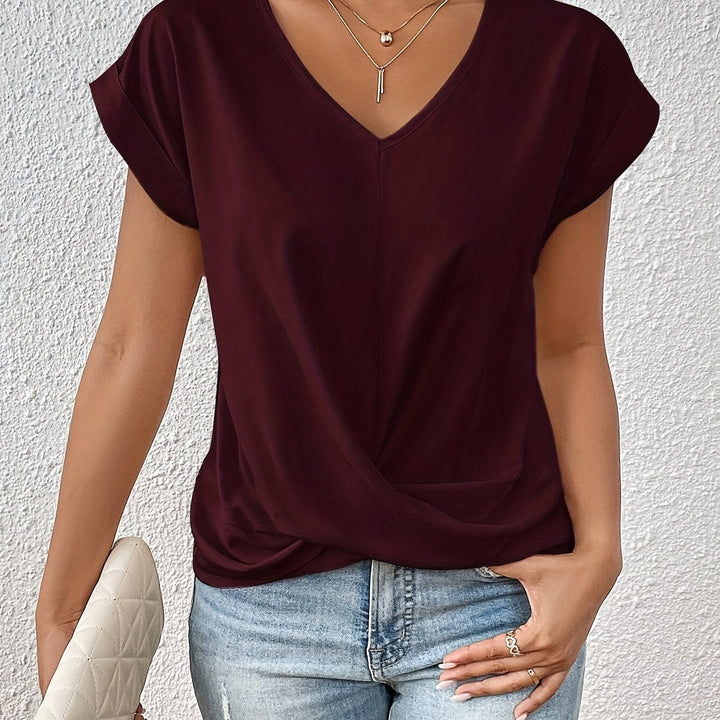 ALICE | FLOWING V-NECK BLOUSE