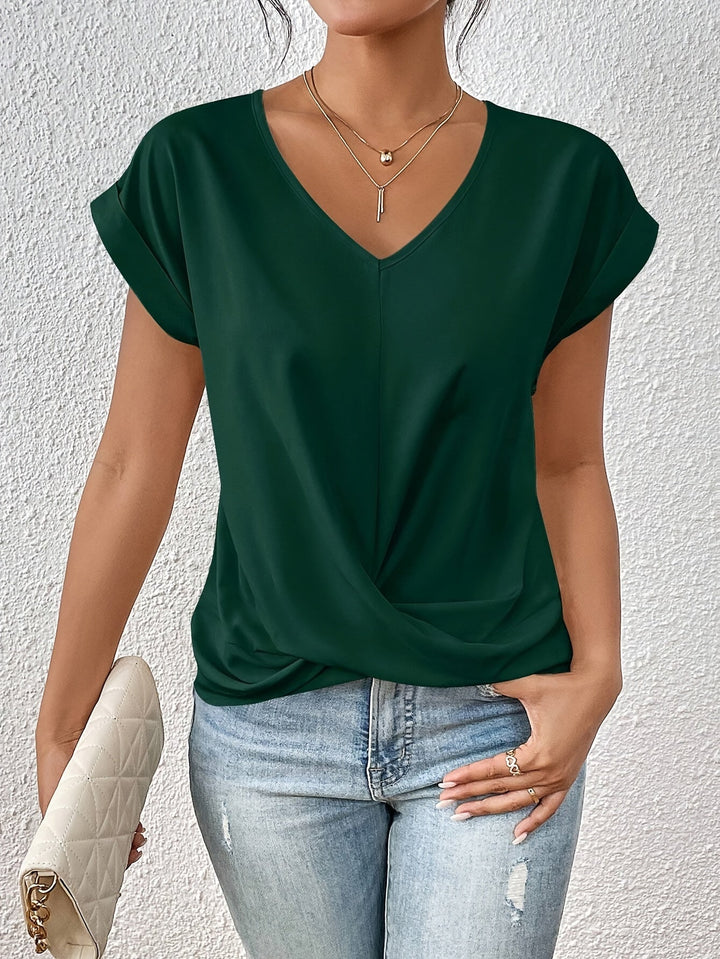 ALICE | FLOWING V-NECK BLOUSE