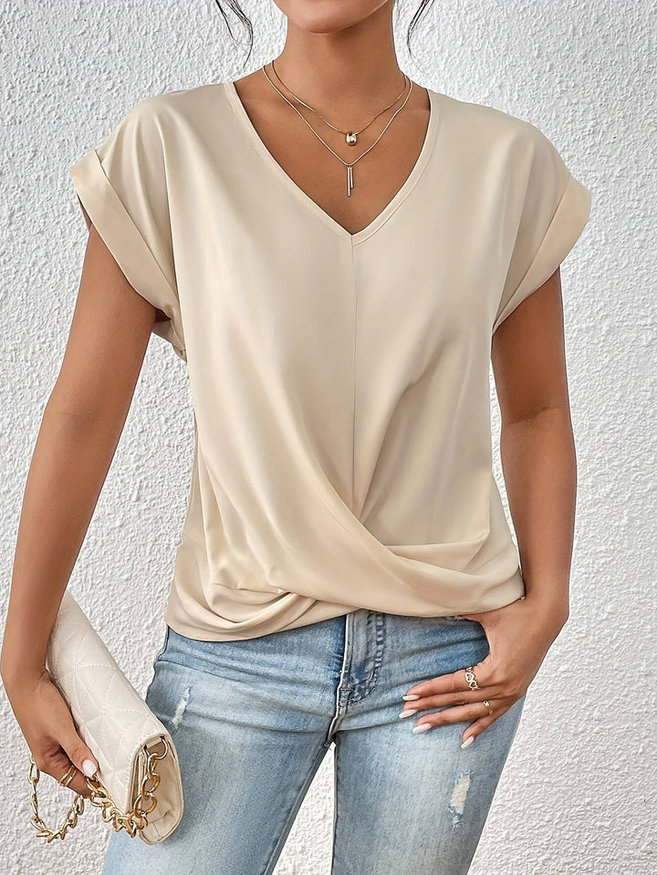 ALICE | FLOWING V-NECK BLOUSE