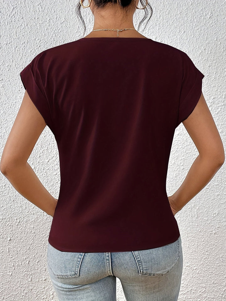 ALICE | FLOWING V-NECK BLOUSE