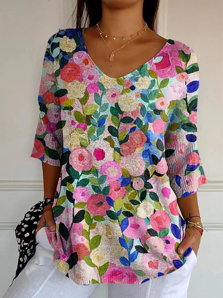 LUCY | COLORFUL SPRING FLORAL GARDEN PRINTED WOMEN&