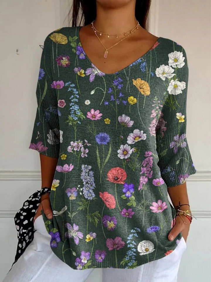 GRACE | VIBRANT SPRING BOTANICAL GARDEN PATTERN PRINTED WOMEN&