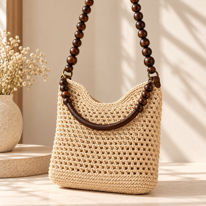 PETRA | THE WOODEN BEAD SHOULDER BAG