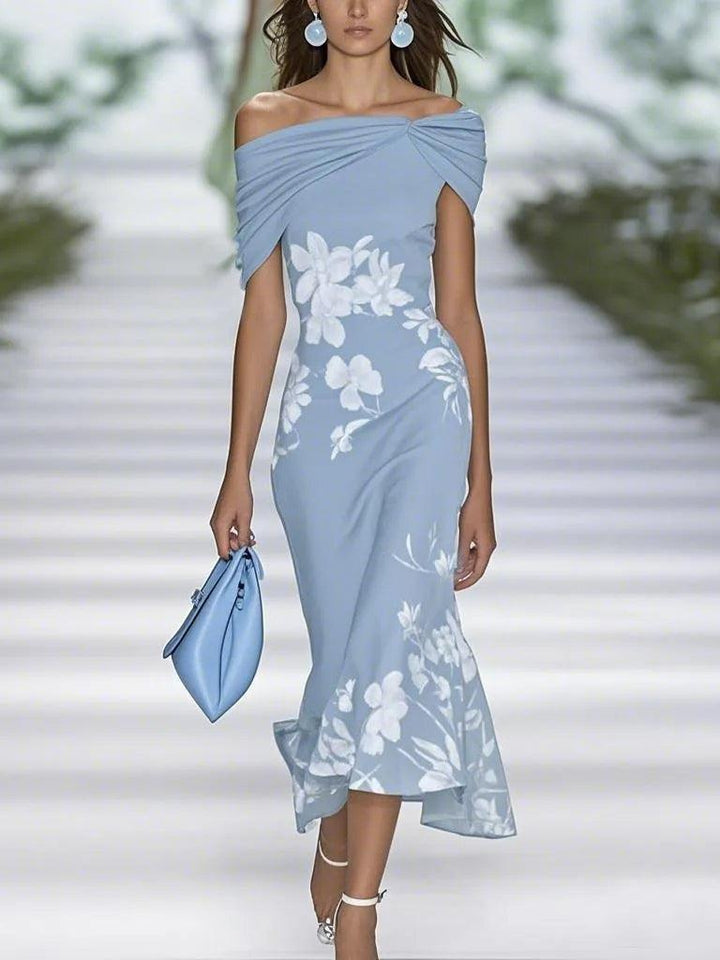 FREDERIQUE | ELEGANT FLORAL PRINT DRESS